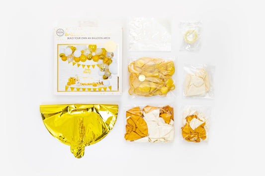 Gouden ballondecoratie bouwpakket | DIY Feestversiering set