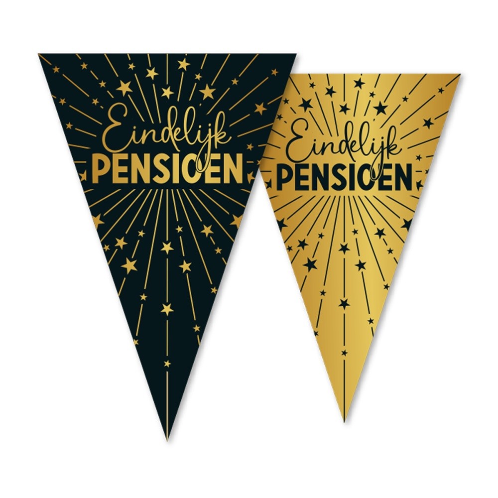 Vlaggenlijn Pensioen Zwart Goud