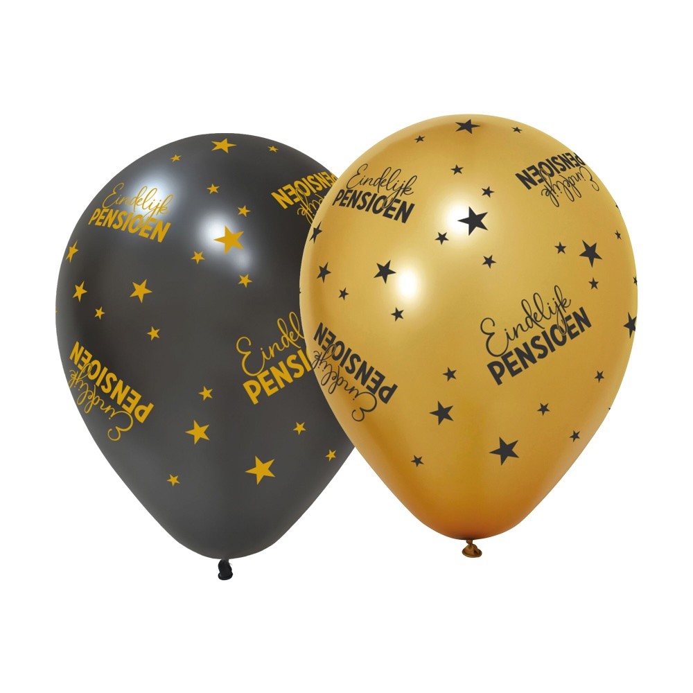 Ballonnen Pensioen Zwart Goud