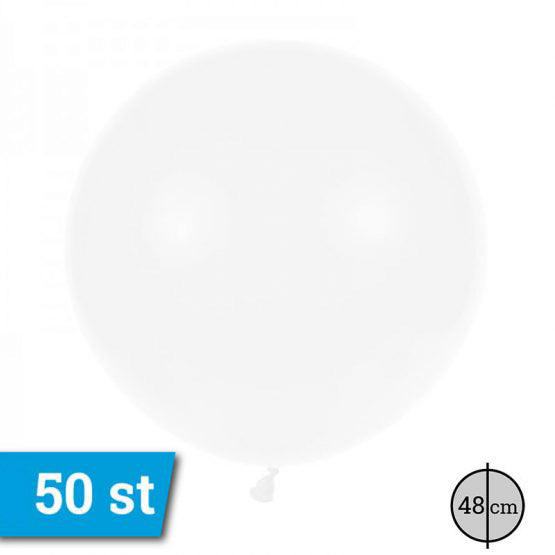 Grote ballon wit 48 cm