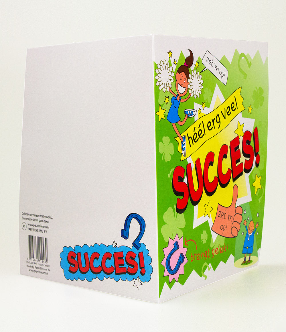 Wenskaart Succes Cartoon