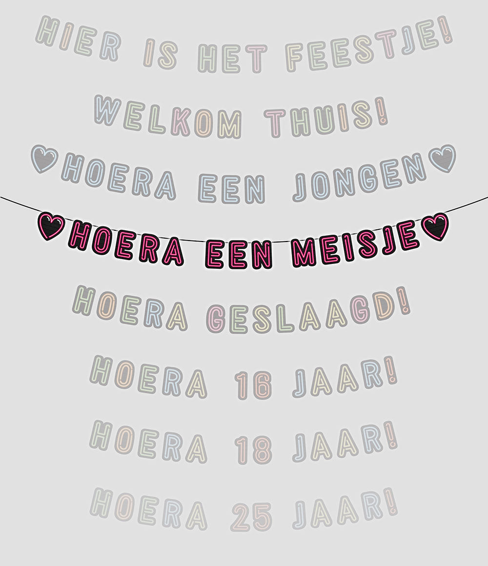 Neon Letterslinger Meisje