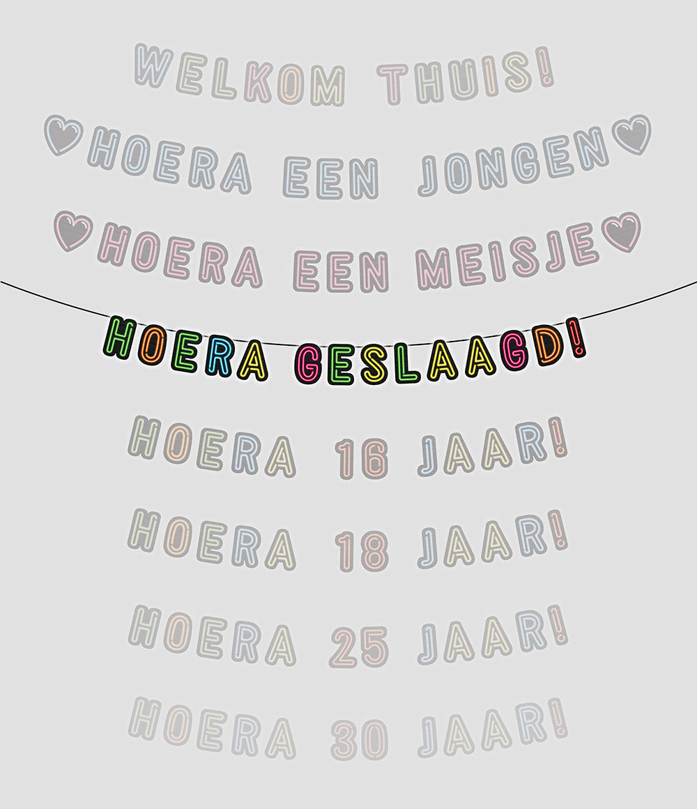 Neon Letterslinger Geslaagd
