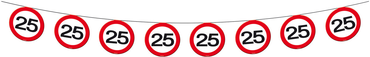 Slingerlijn 25 jaar Verkeersbord