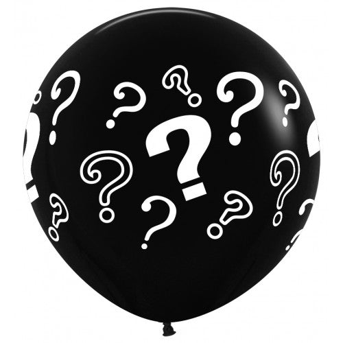 Ballon Gender Reveal zwart 90 cm.