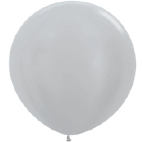 Ballon Pearl Silver 91cm