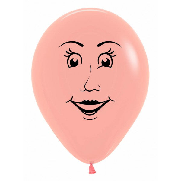 Ballon gezicht Vrouw 5 st.