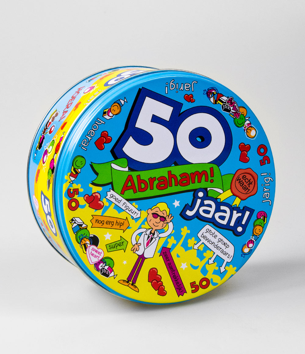 Snoeptrommel Abraham 50 jaar