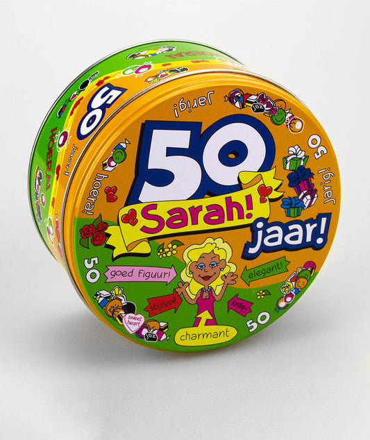 Snoeptrommel Sarah 50 jaar