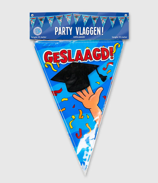Vlaggenlijn Geslaagd Cartoon