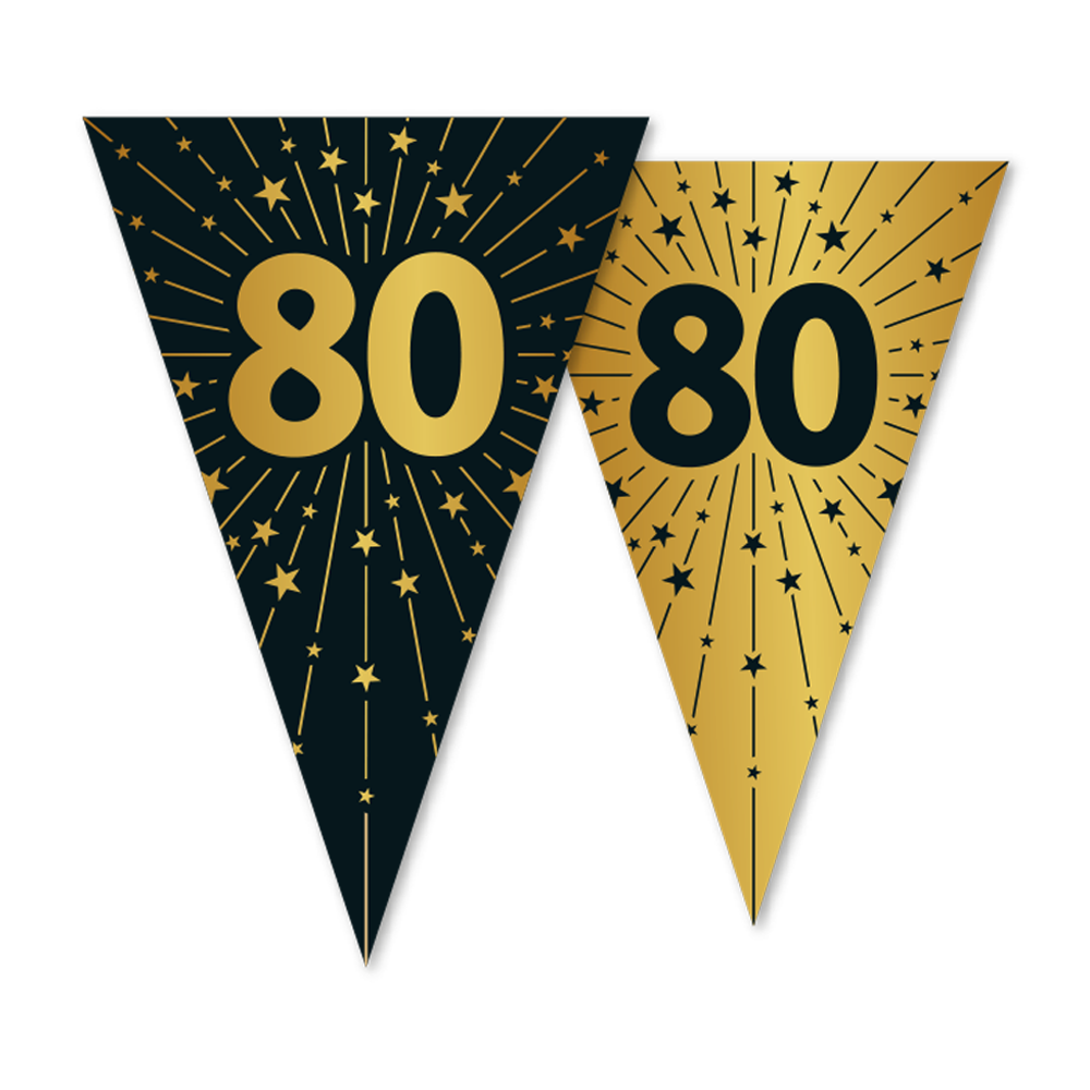 Vlaggenlijn 80 jaar Zwart Goud