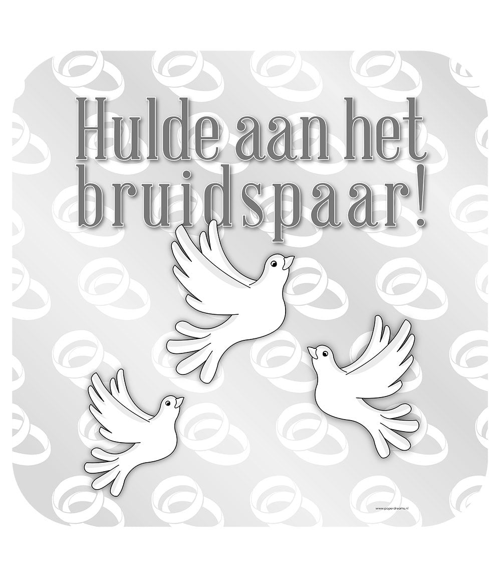 Huldeschild Hulde aan het Bruidspaar