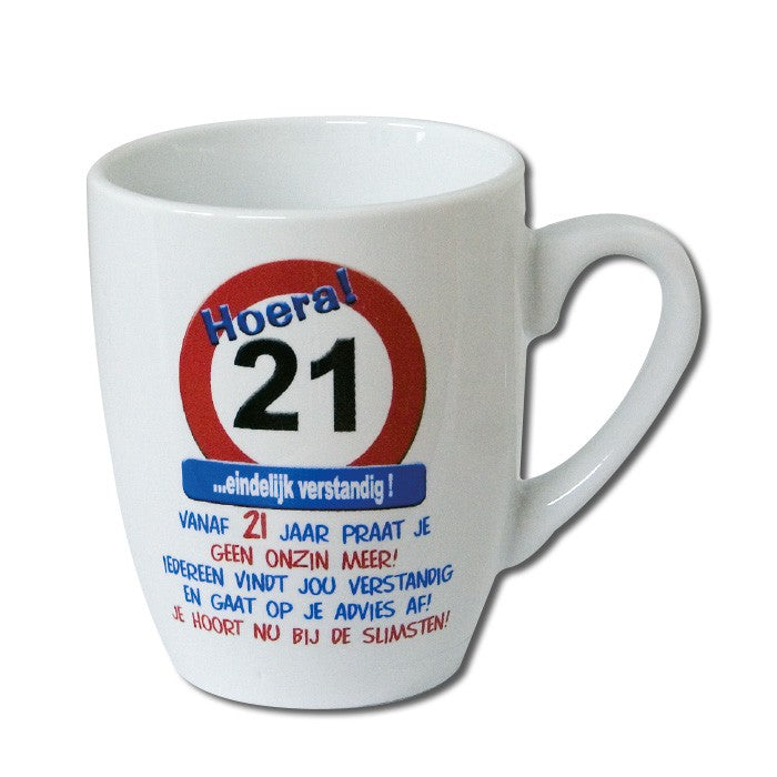 Mok 21 jaar Verkeersbord