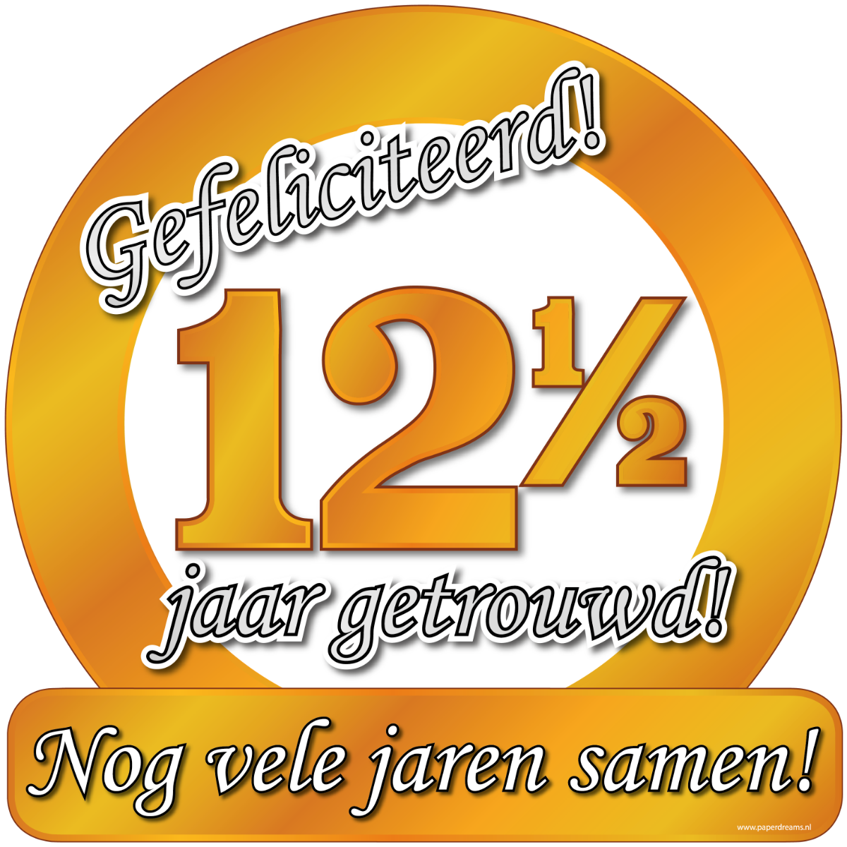 Huldeschild 12 en half jaar getrouwd