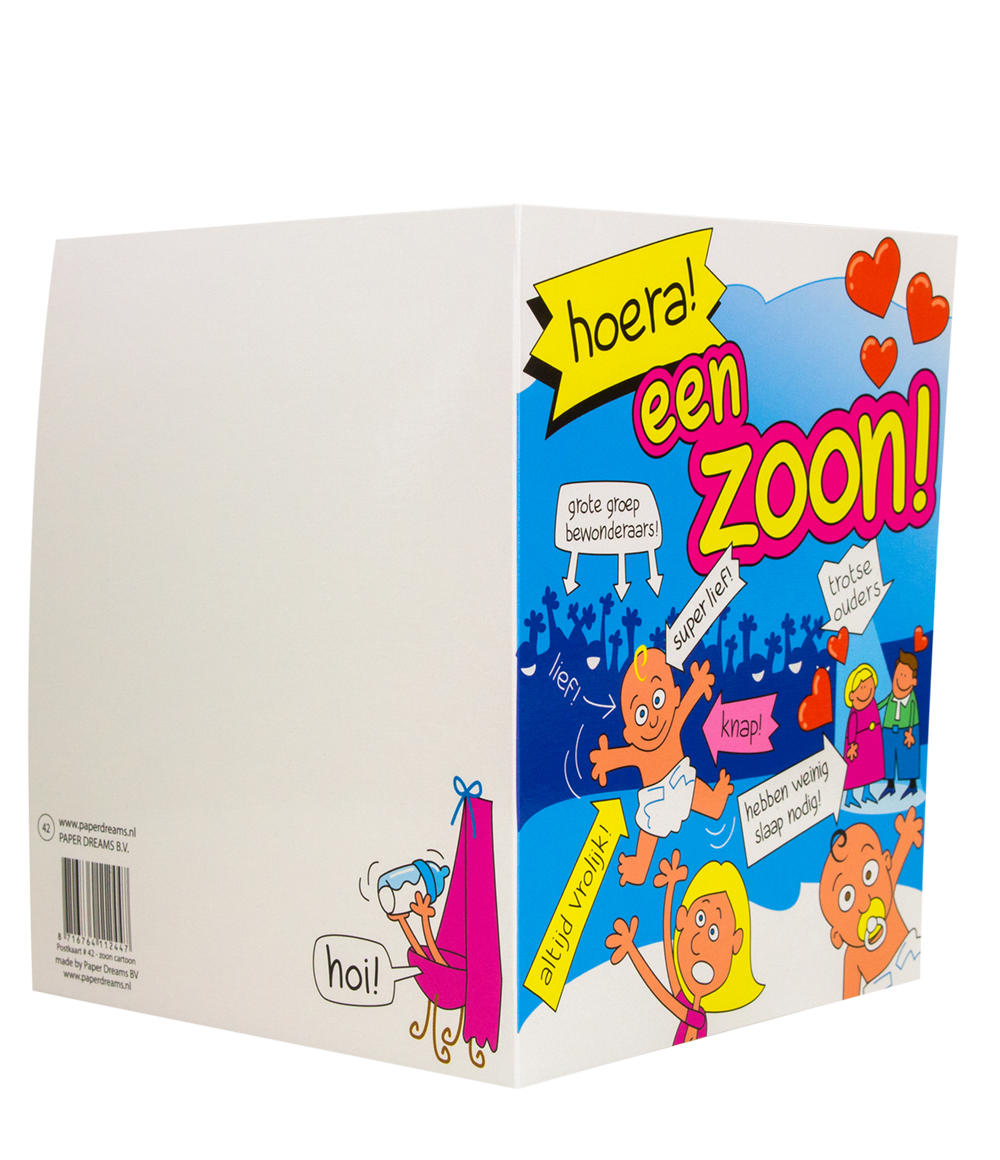 Wenskaart Zoon Cartoon