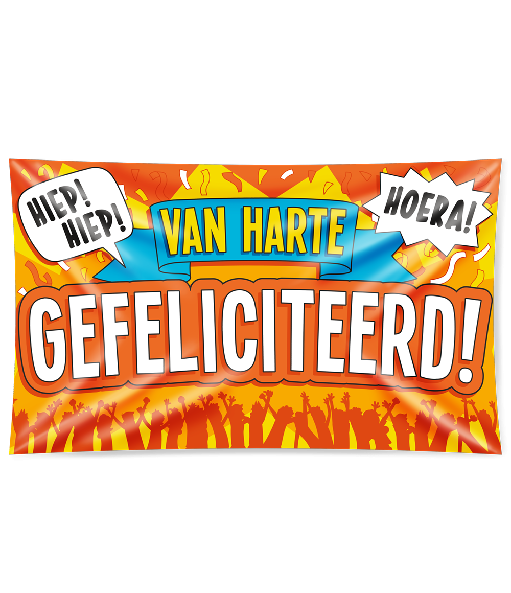 Gevelvlag Gefeliciteerd XXL