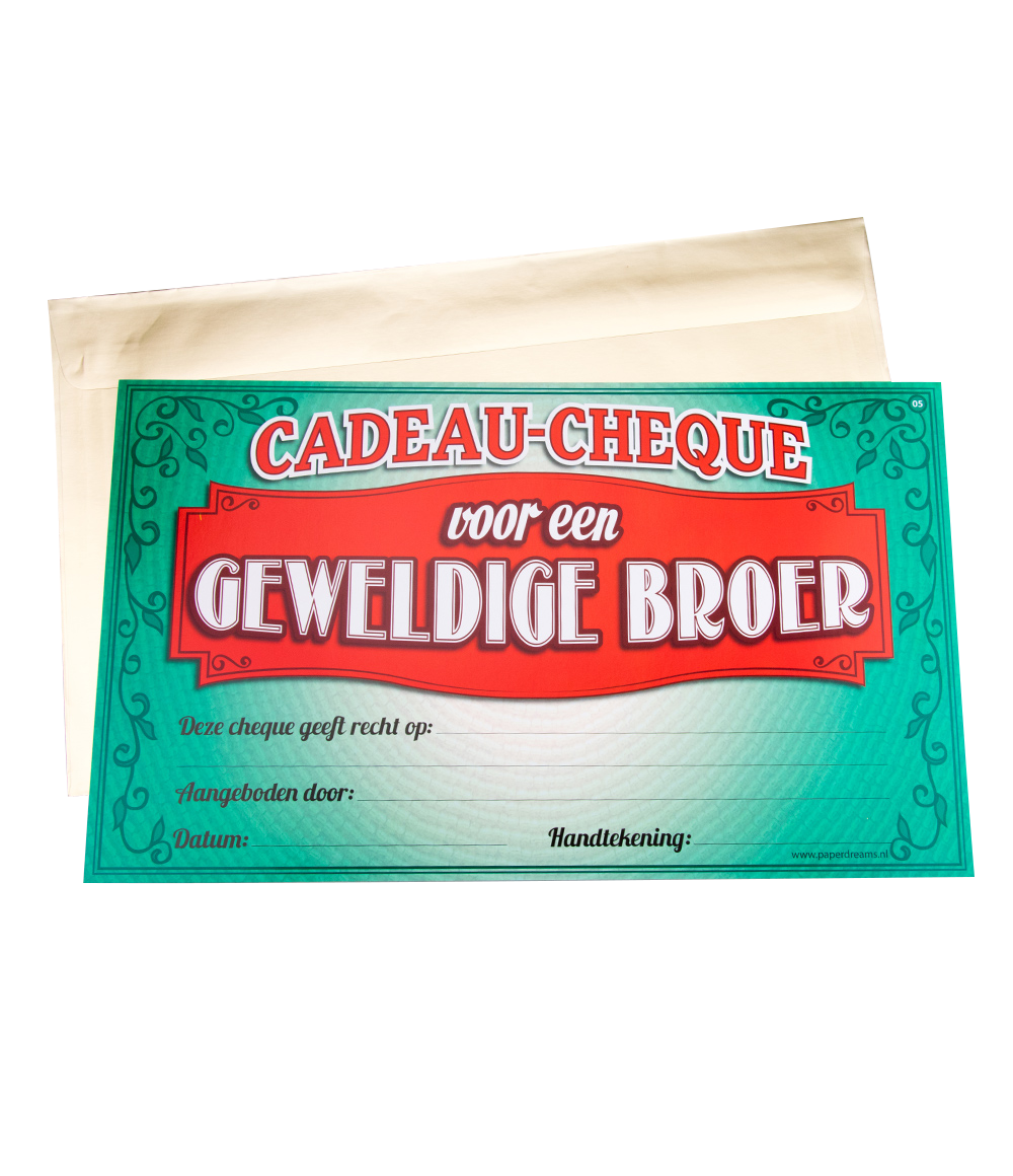 Cadeau Cheque Broer