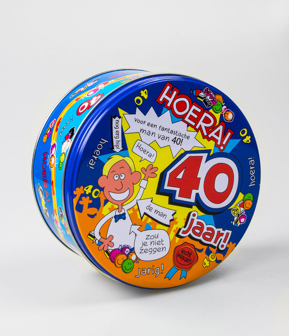 Snoeptrommel 40 jaar man