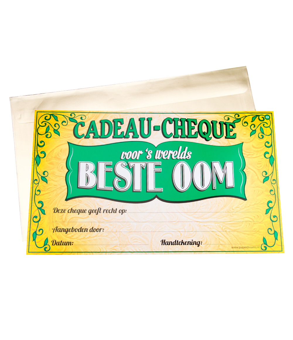 Cadeau Cheque Oom
