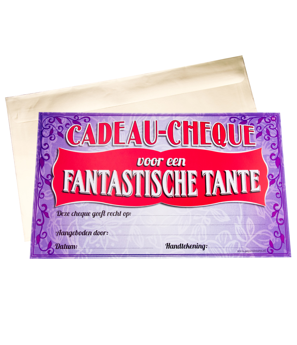 Cadeau Cheque Tante
