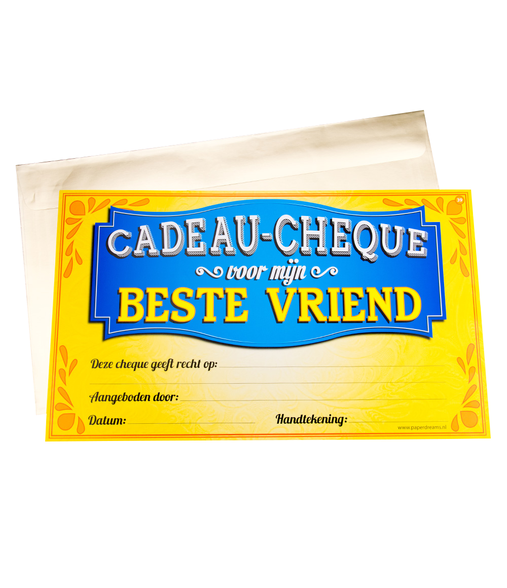 Cadeau Cheque Vriend