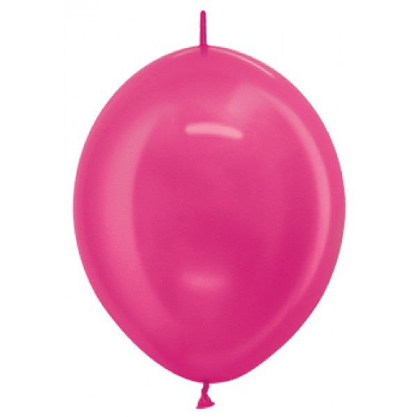 Link o Loon ballon metallic Fuchsia 15cm
