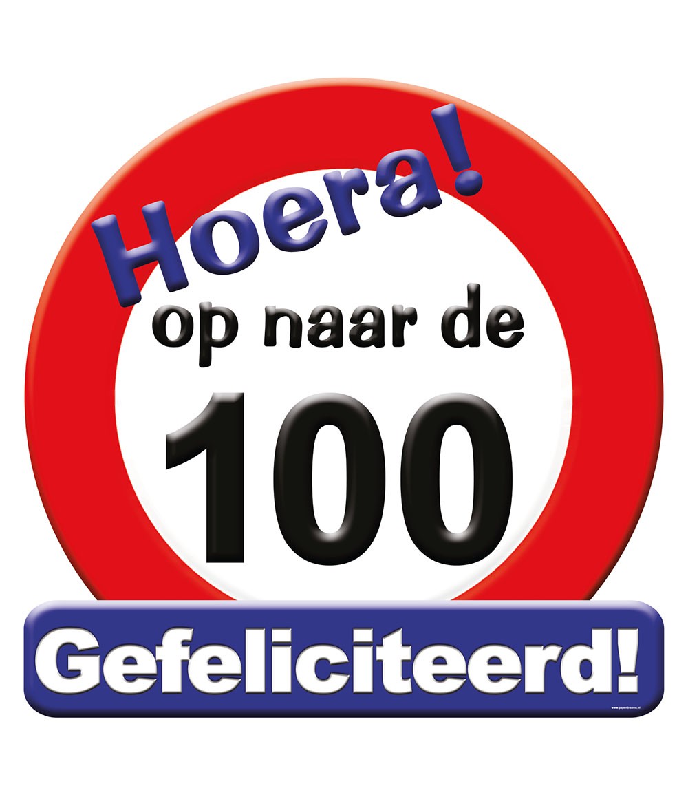 Huldeschild 100 jaar Verkeersbord