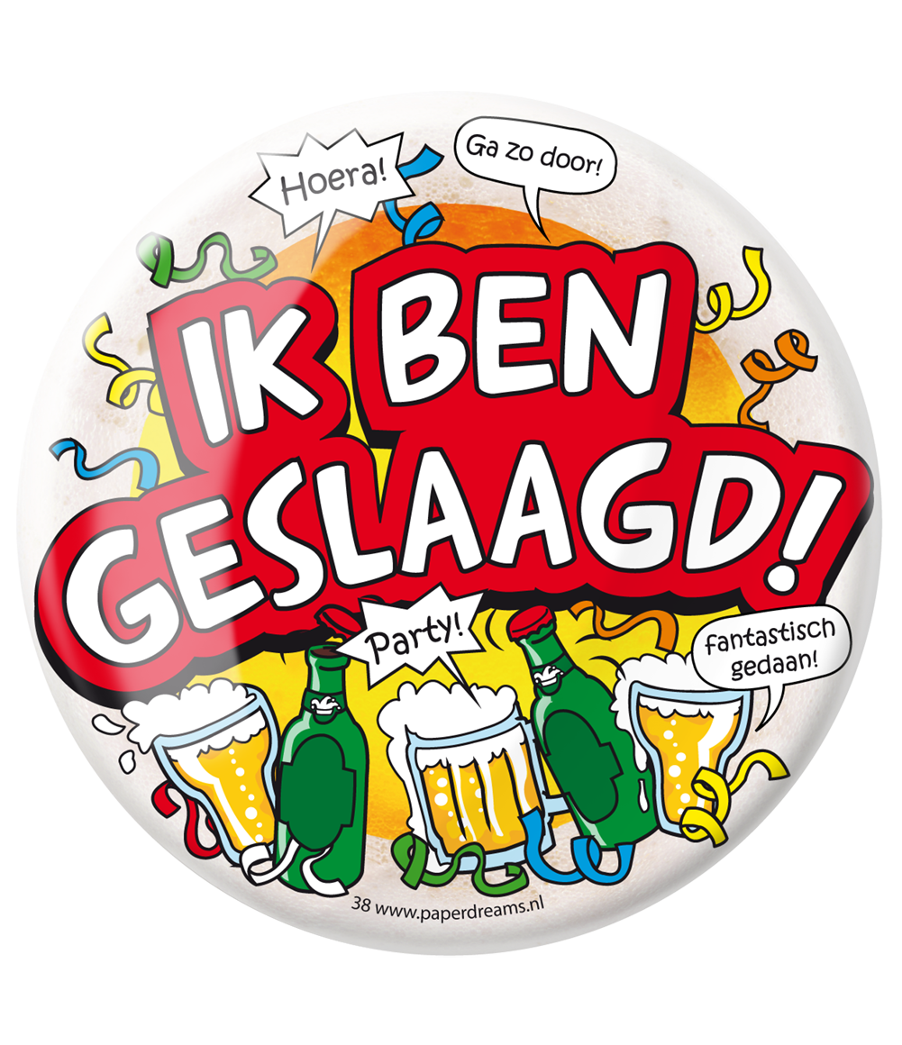 Button XL Geslaagd