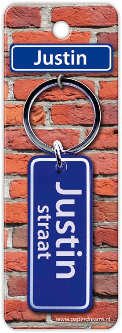 Justin Straat sleutelhanger