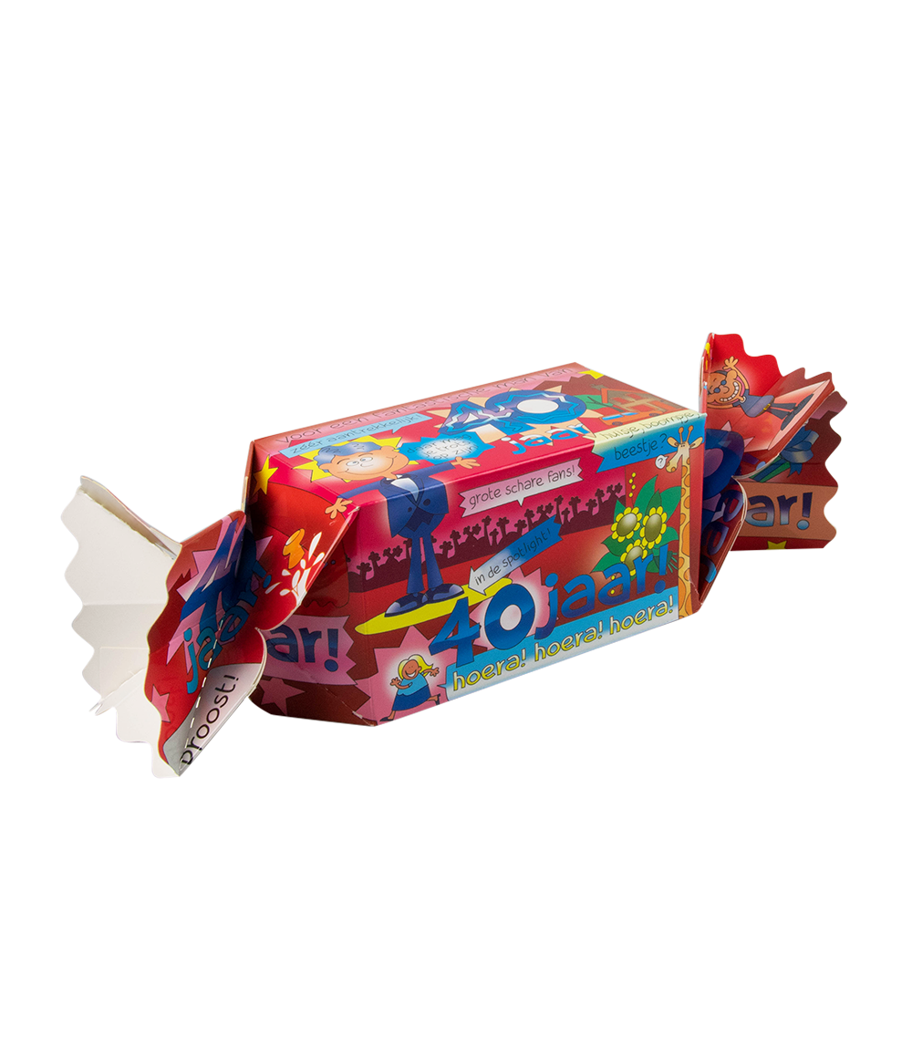 Snoepverpakking 40 jaar man