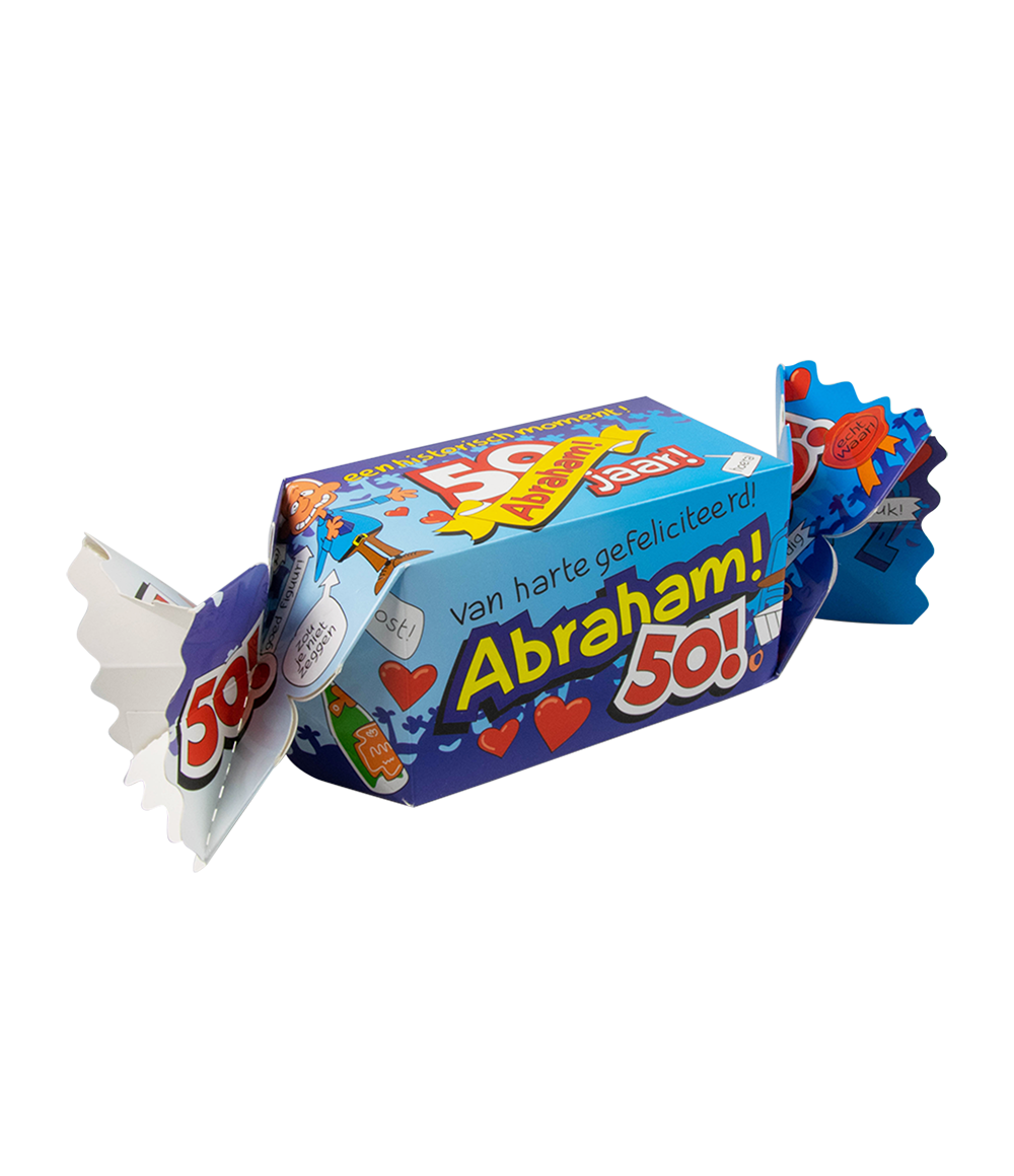 Snoepverpakking Abraham 50 jaar