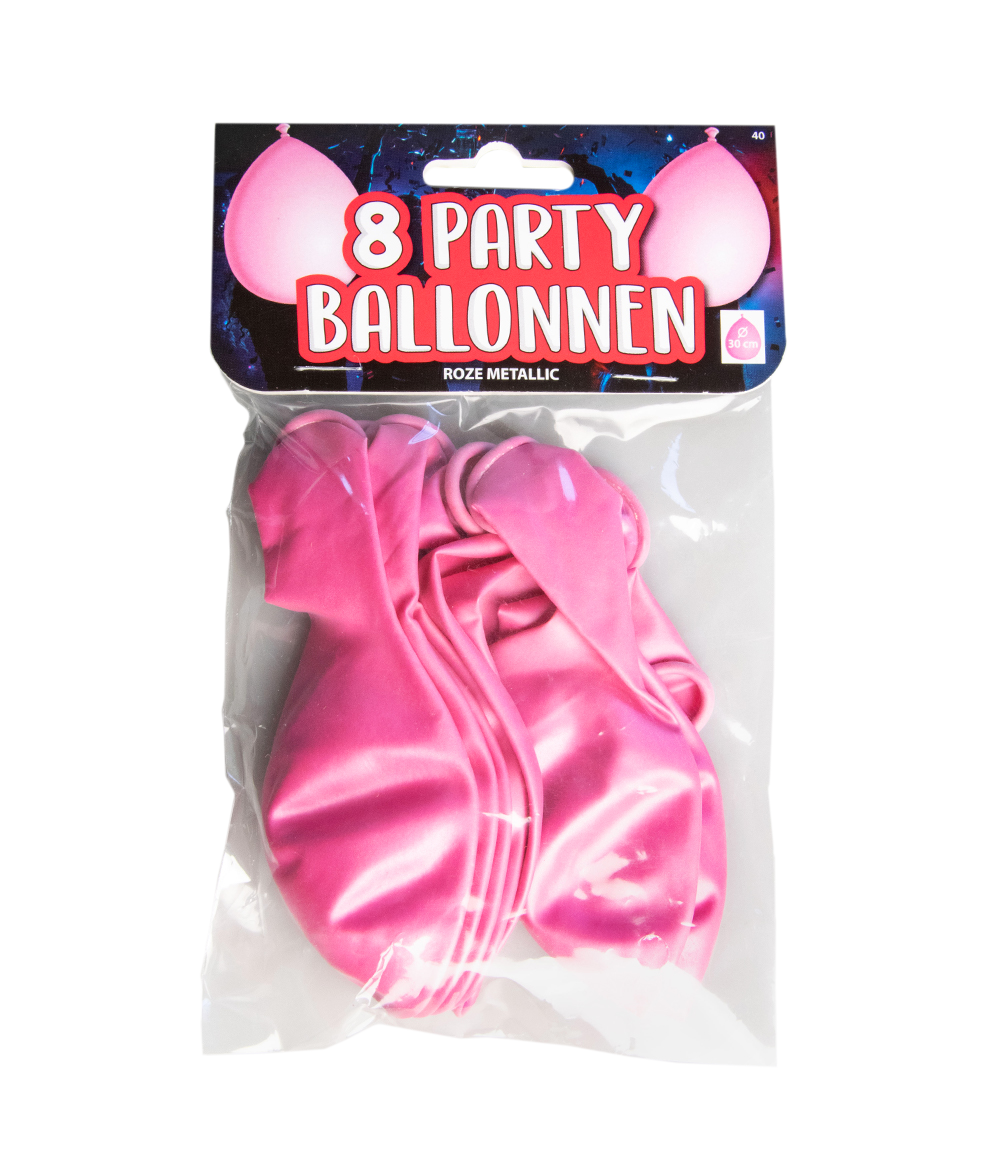 Ballonnen Metallic Roze 30cm