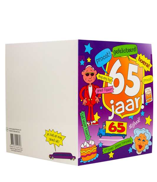 Wenskaart 65 jaar Cartoon