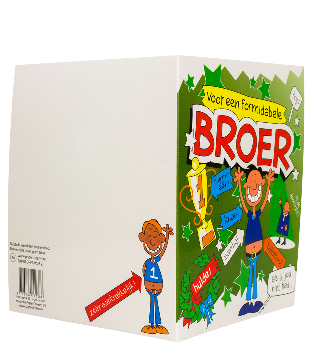 Wenskaart Broer Cartoon