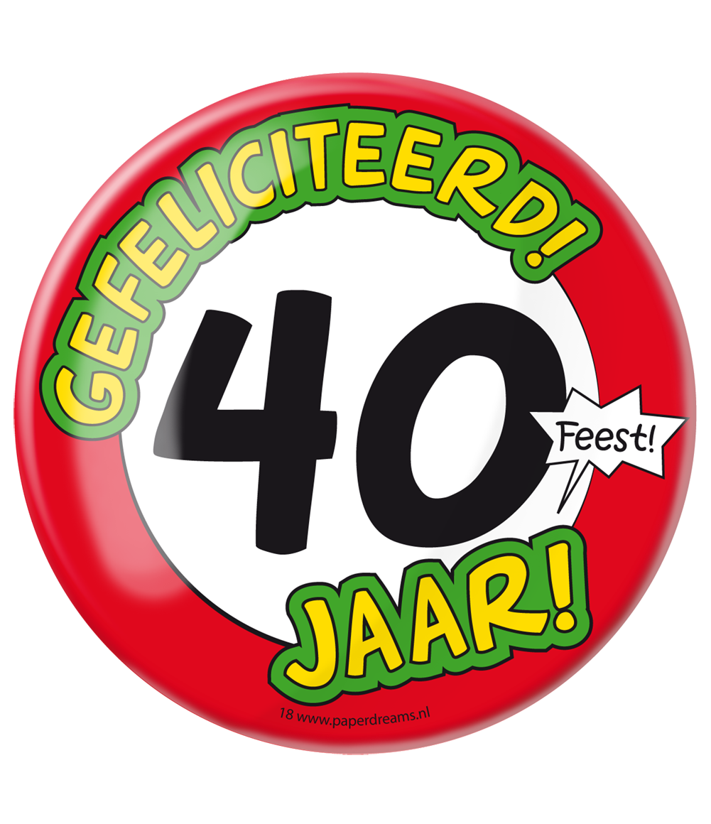 Button XL 40 jaar