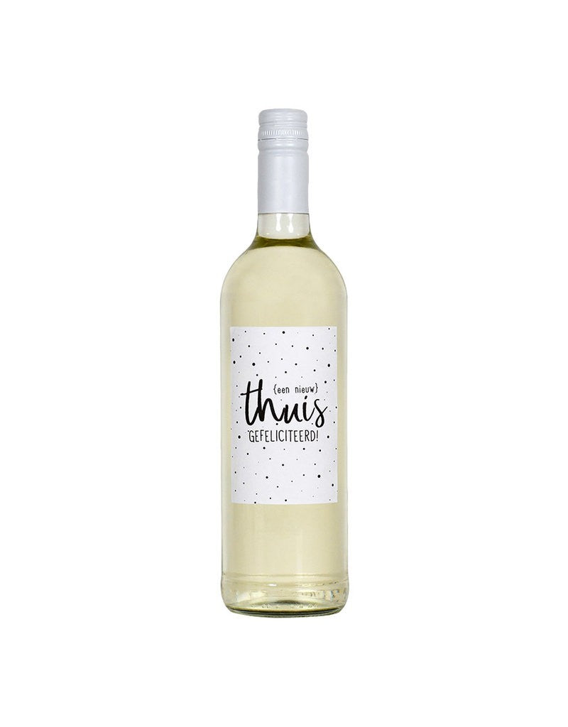 Fles Etiket Nieuw Thuis Zoedt