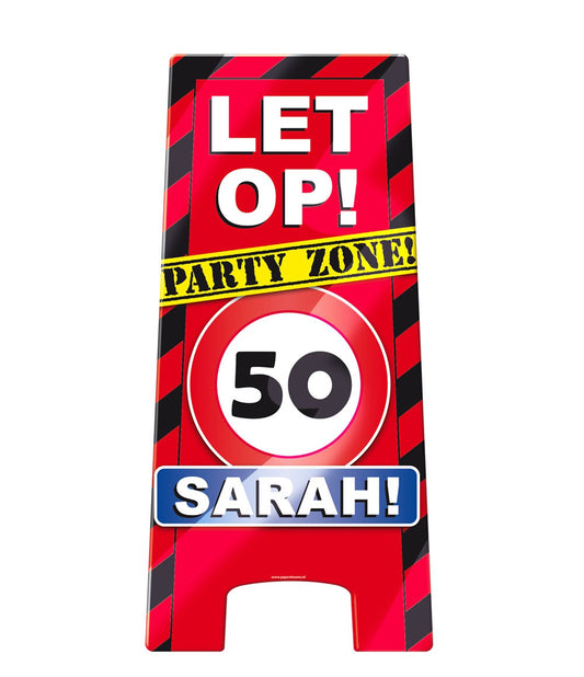Warning Sign Sarah 50 jaar