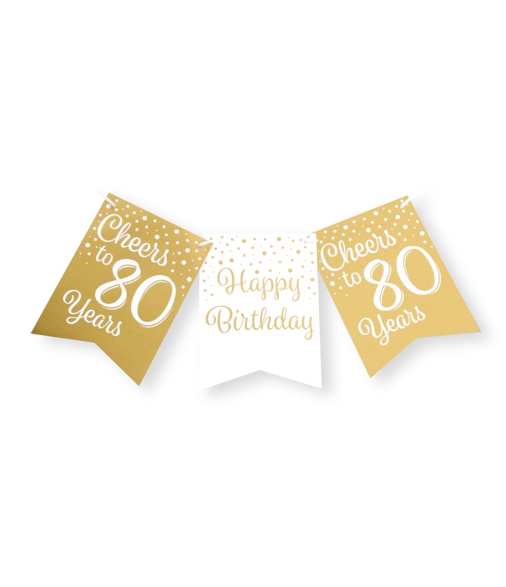 Vlaggenlijn 80 jaar goud en wit