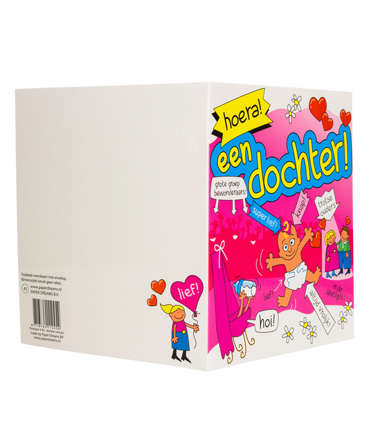 Wenskaart Dochter Cartoon