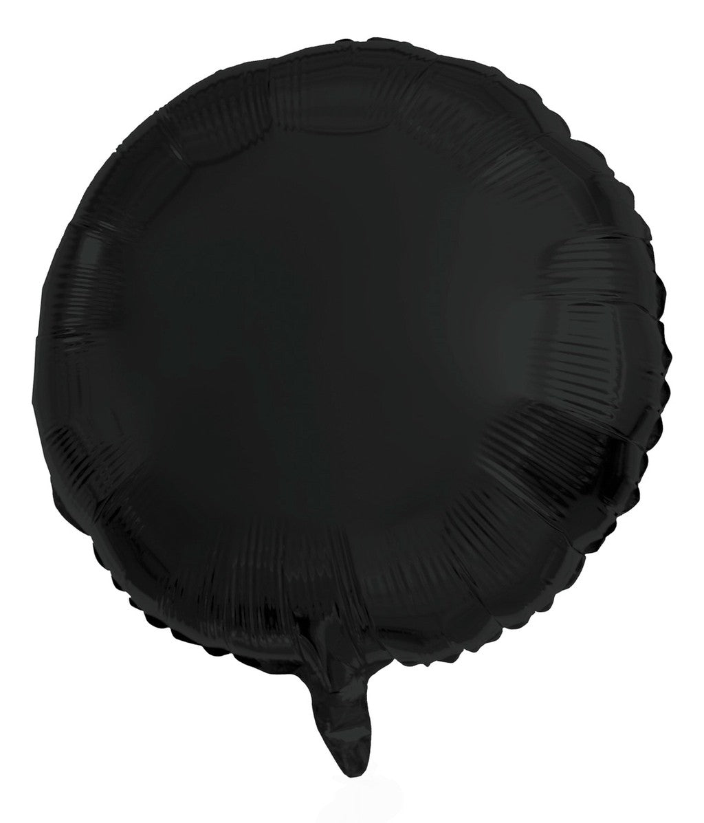 Folie ballon mat Zwart rond