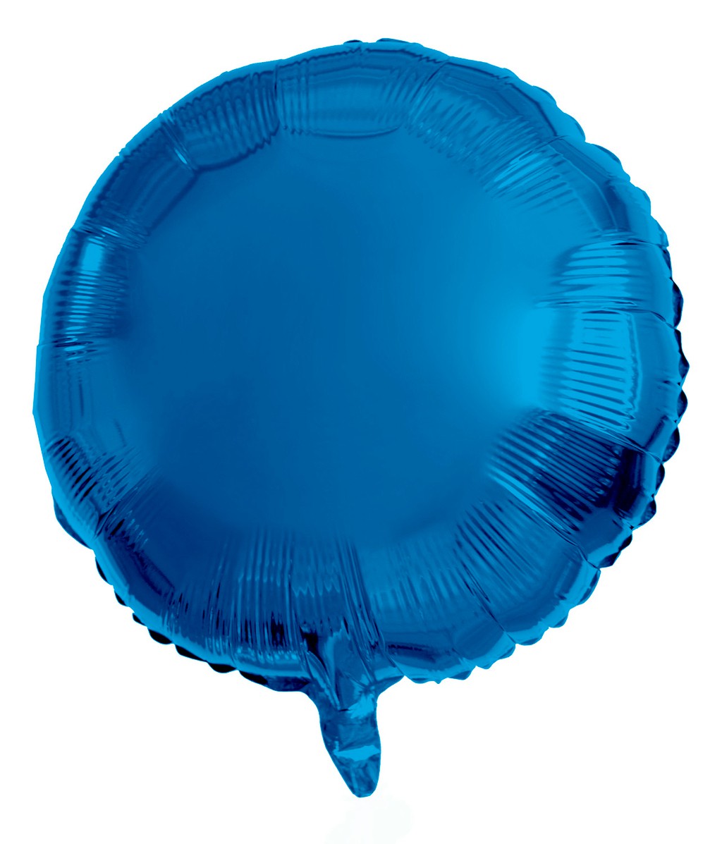 Folie ballon glans Blauw rond