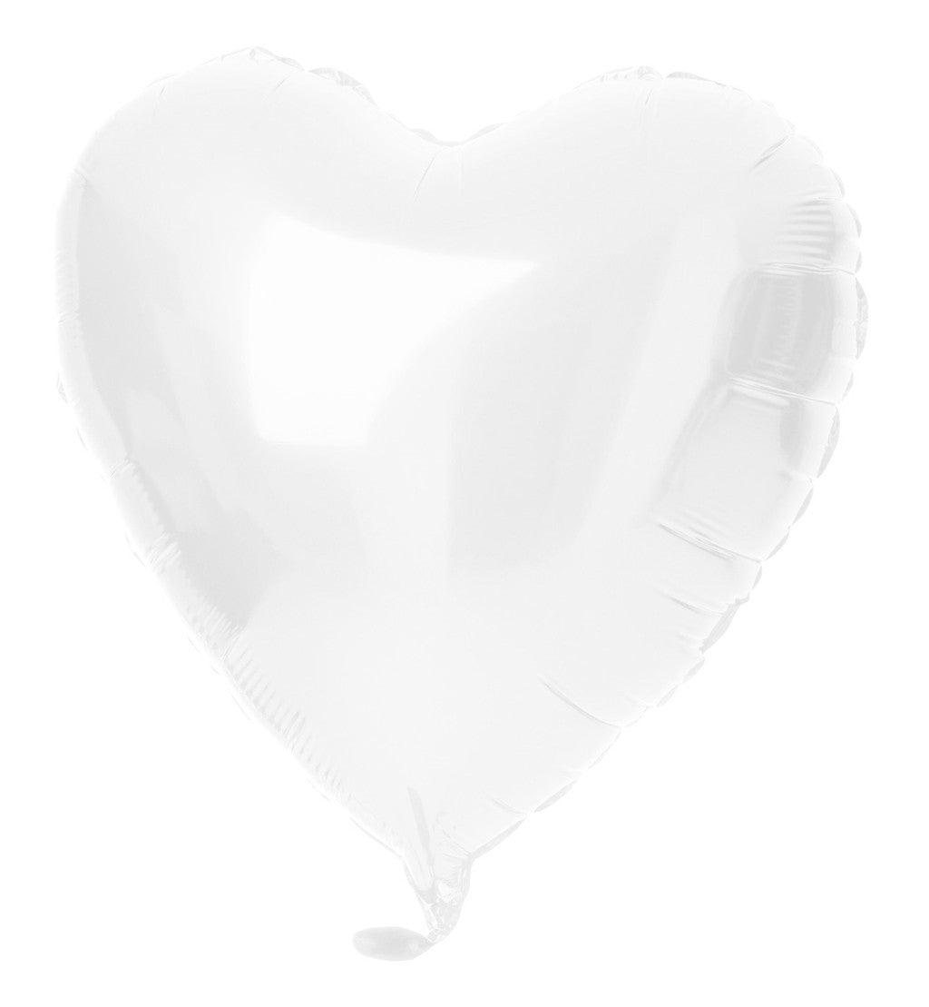 Folie ballon mat Wit hart