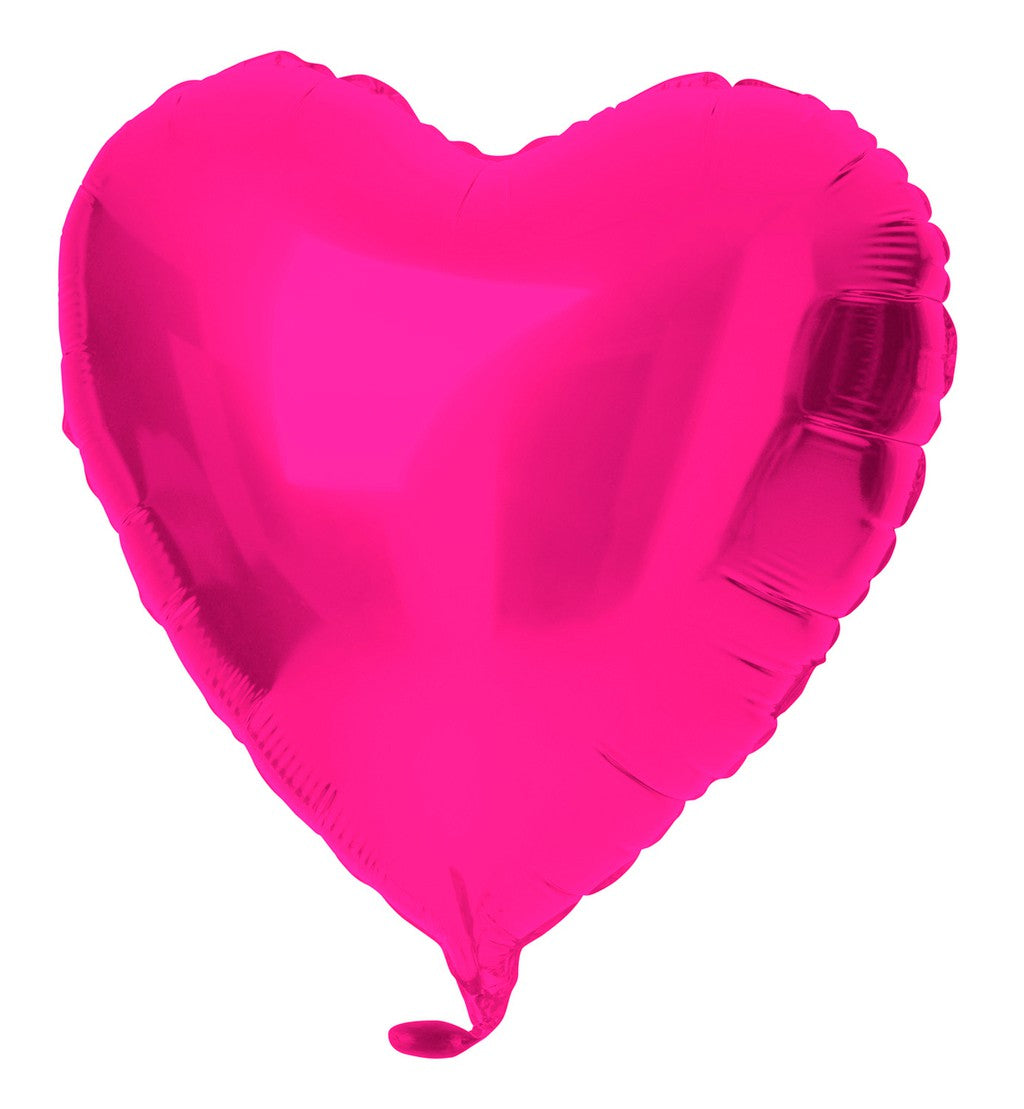Folie ballon glans Roze hart