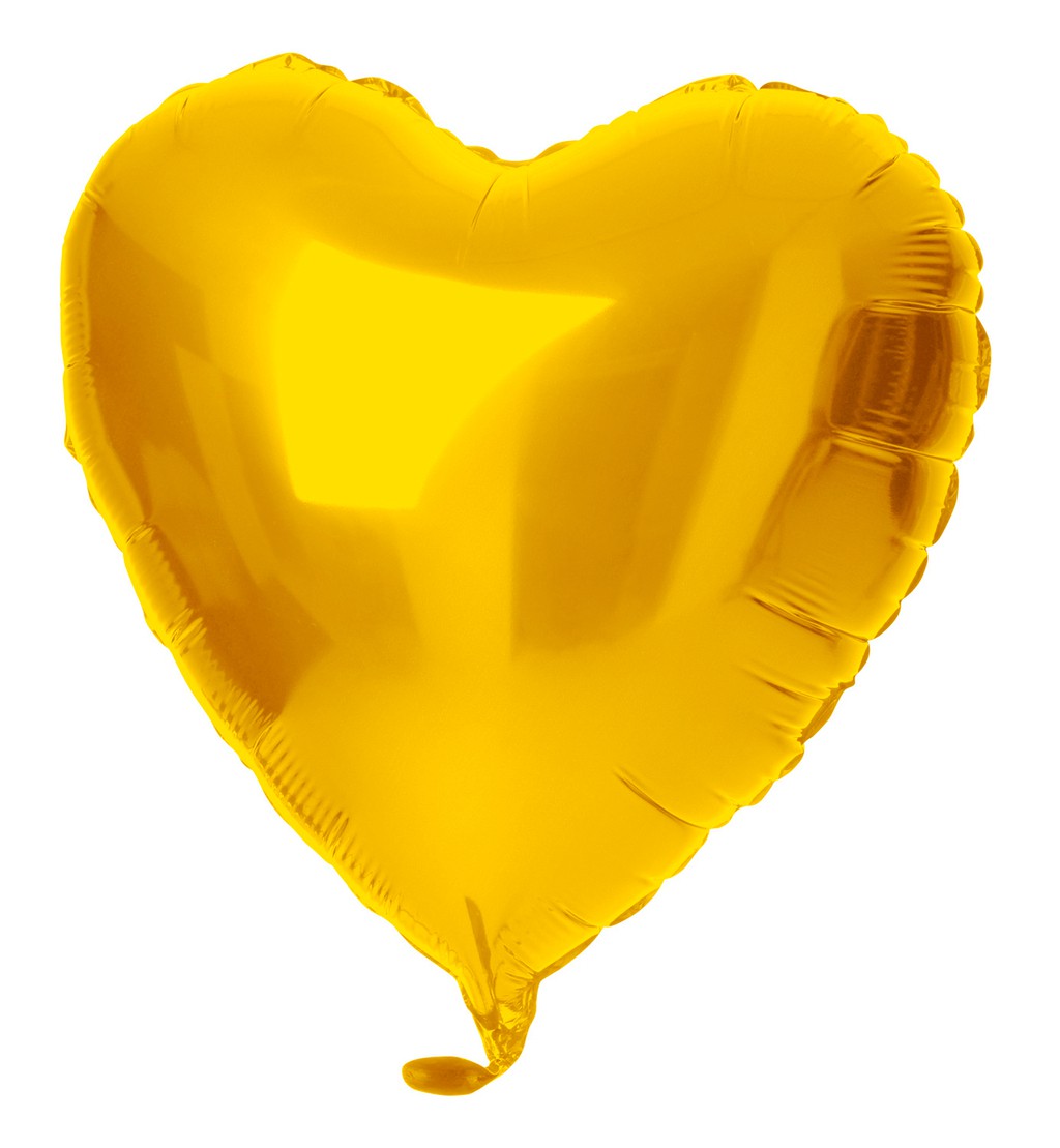 Folie ballon glans Goud hart