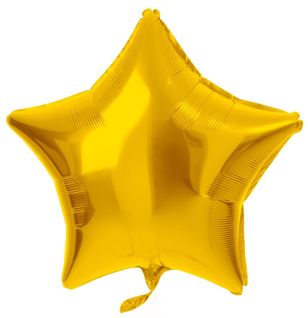 Folie ballon glans Goud ster