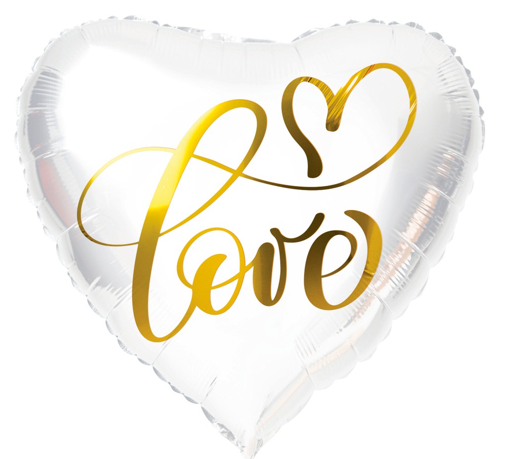 Folie ballon Love Wit hart