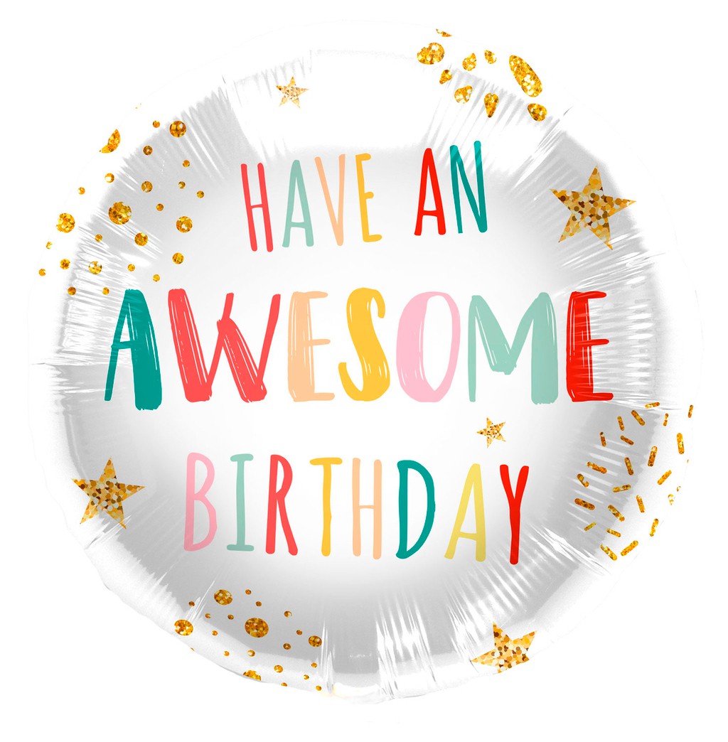 Folieballon Awesome Birthday