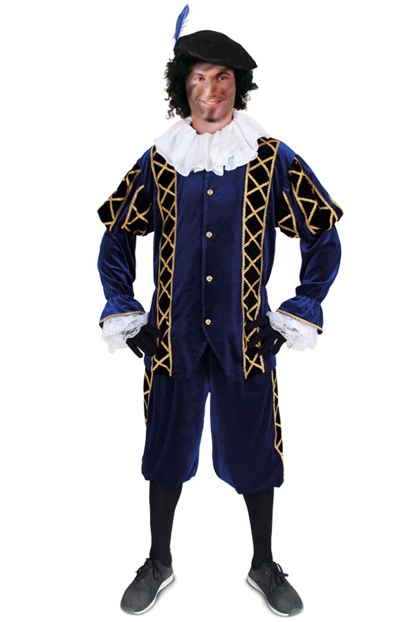 Piet Kostuum Amigo Blauw Zwart maat M