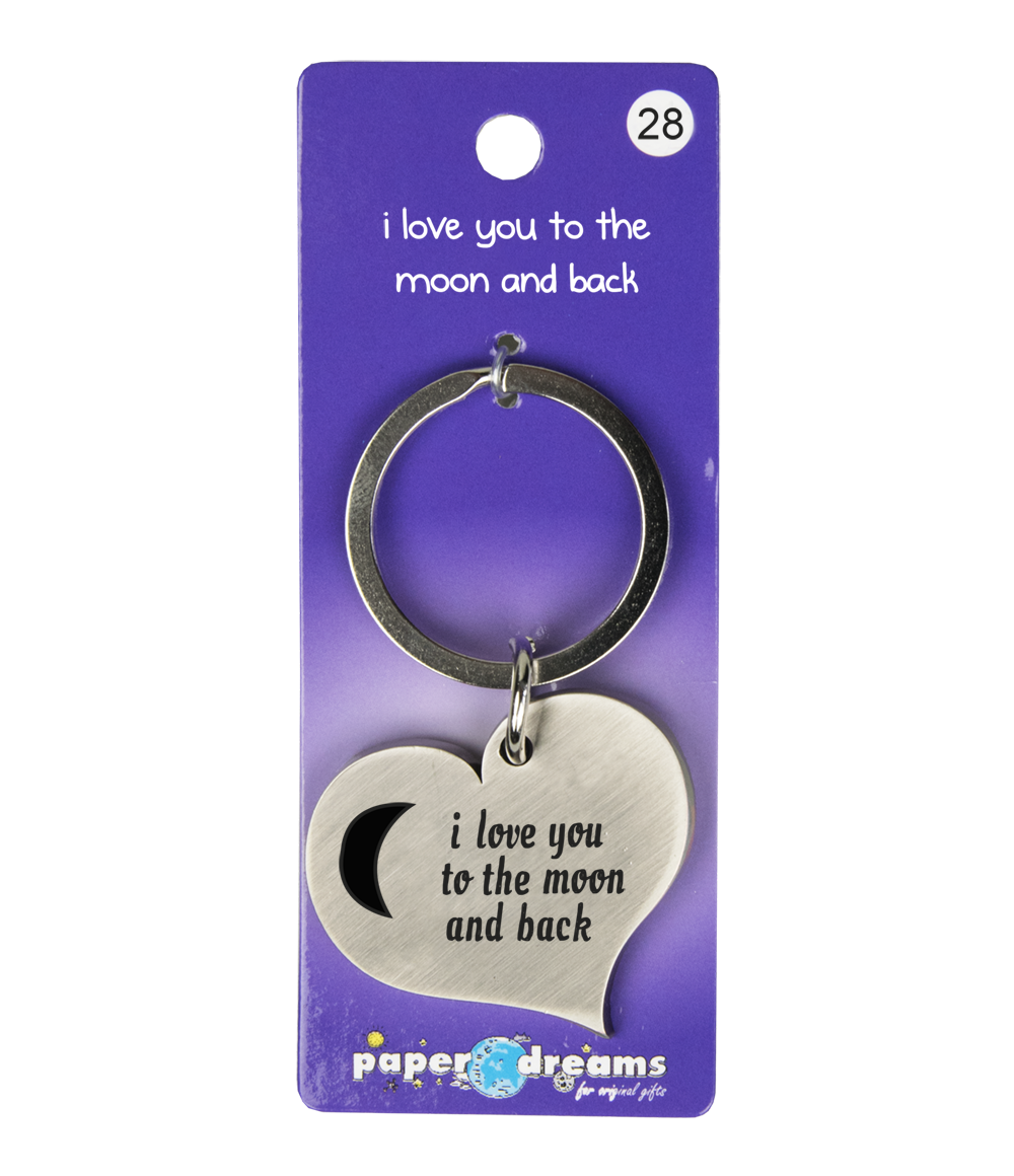 Hart sleutelhanger Love you to the moon