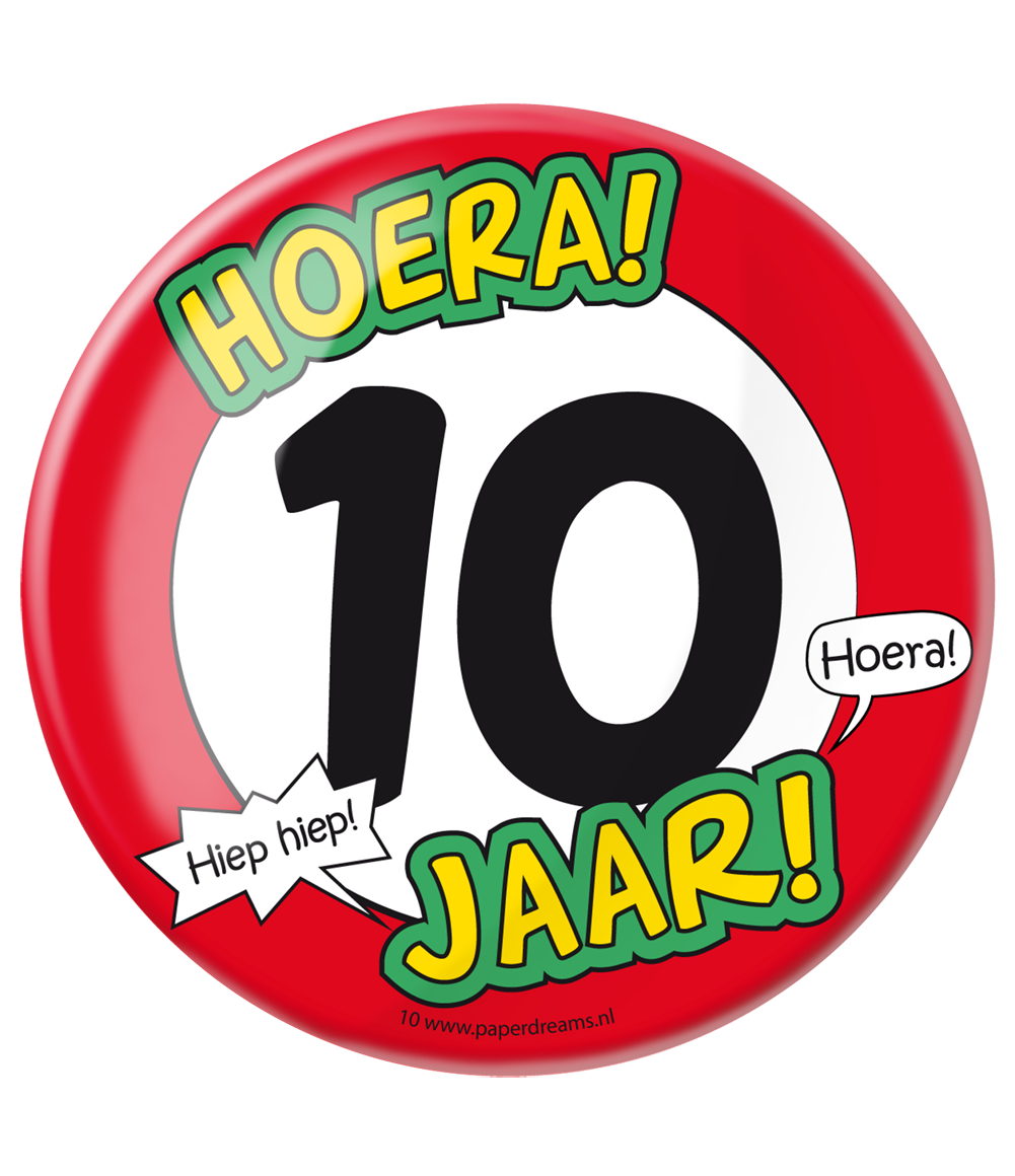 Button XL 10 jaar